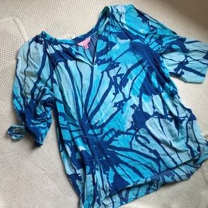Lilly Pulitzer Cold Shoulder Seashell Top